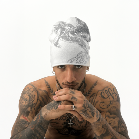 TECNINEGROUP Jacquard Diamond Knit Beanie