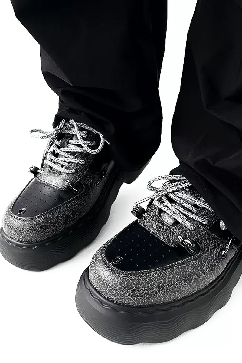 Punk Black Chunky Dad Sneakers