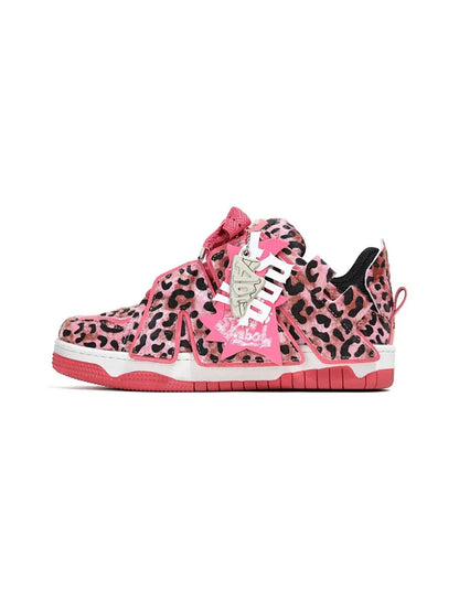 Leopard Low-Top Skate Sneakers