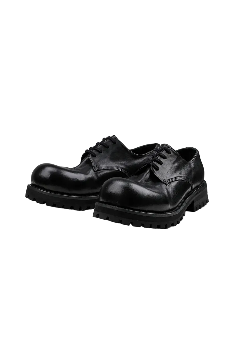 Platform Horsehide Derby Shoes