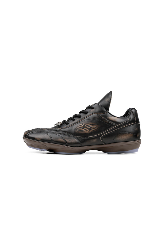 Retro Leather Racing Sneakers