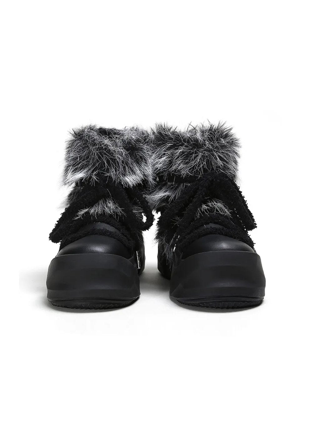 Black Short Insulated Snow Boots