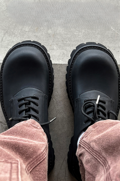 Chunky Leather Derby Shoes