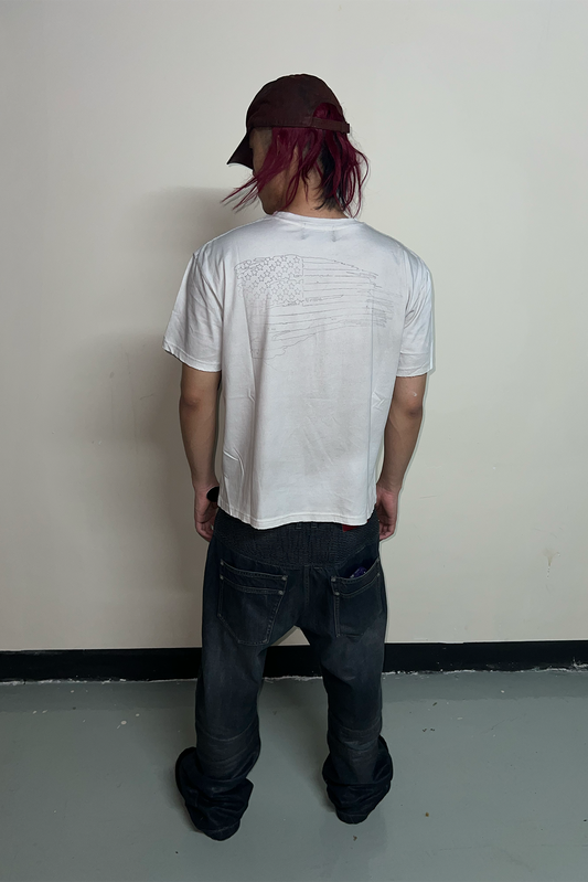 TECNINEGROUP Washed Distressed Eye Graphic T-Shirt