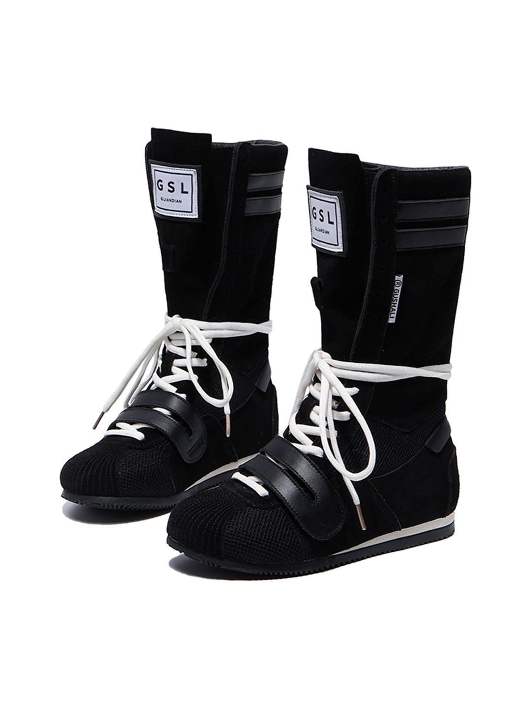 Black Knockout Pro2.0 Hybrid Velcro Boxing Trainer Boots