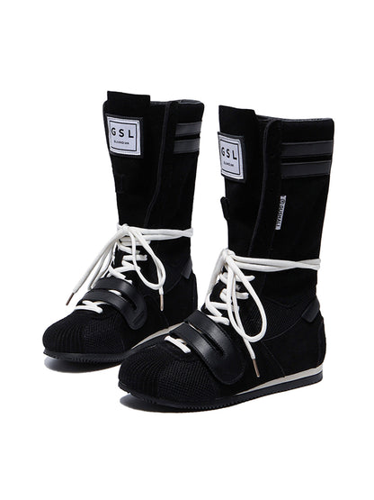 Black Knockout Pro2.0 Hybrid Velcro Boxing Trainer Boots