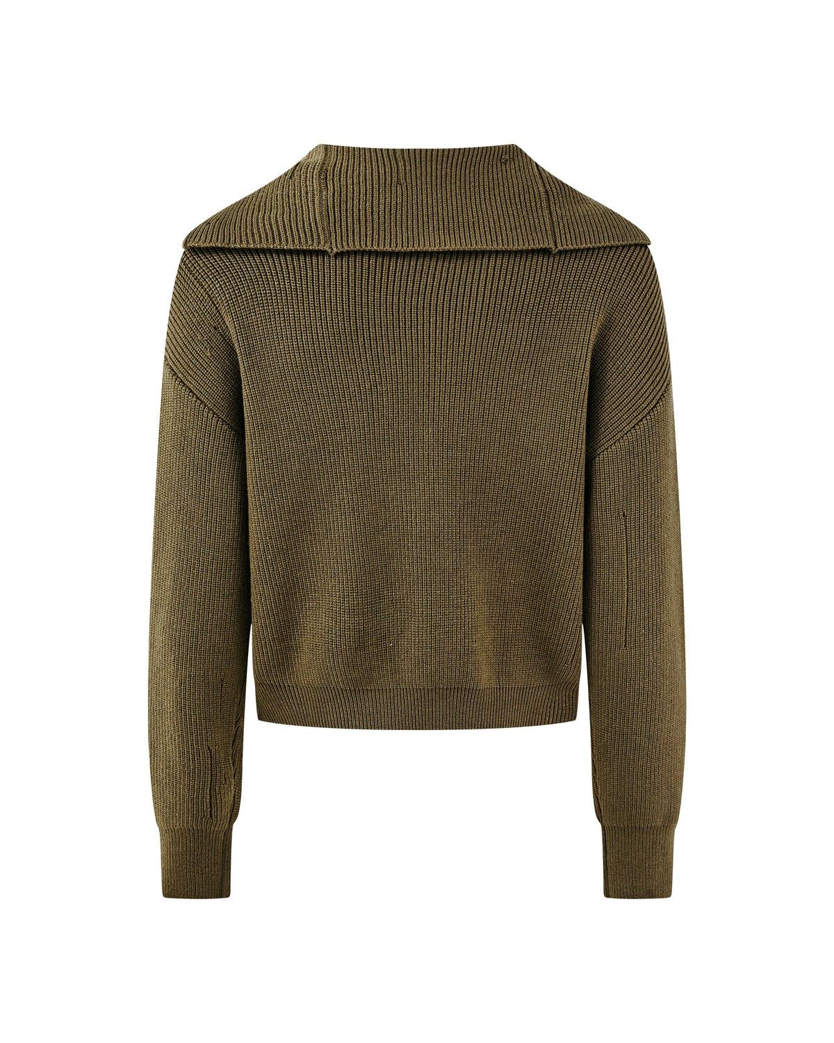 KREATE High-Collar Big-Pocket Button-Up Knitted Jacket