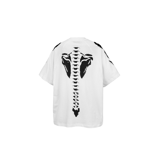 RELABEL Distressed Skeleton Graphic Oversized T-Shirt