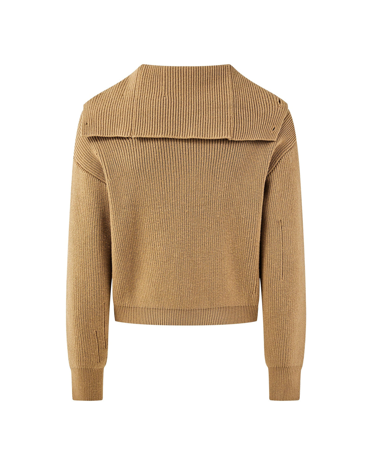 KREATE High-Collar Big-Pocket Button-Up Knitted Jacket