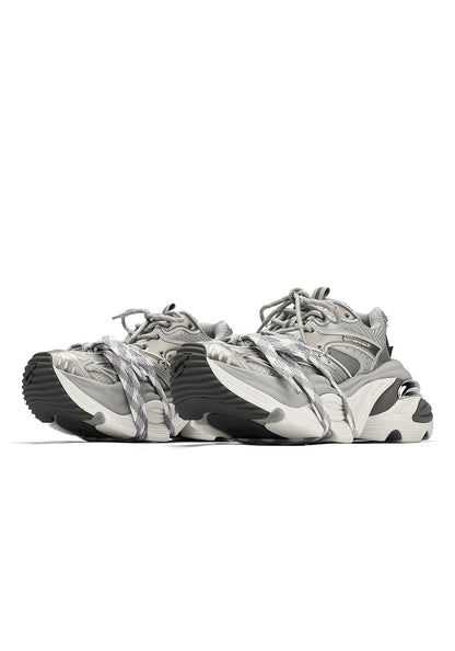 Silver Power Platform Sneakers