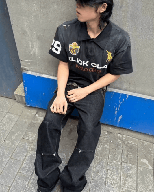 Distressed Polo Tee