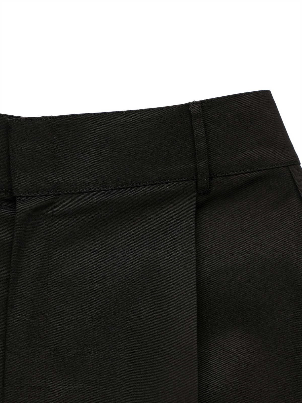 6CRAYON Retro Double-Pleat Wide-Leg Shorts Black