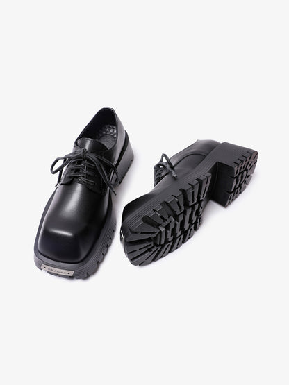 Black Classic Leather Derby Shoes