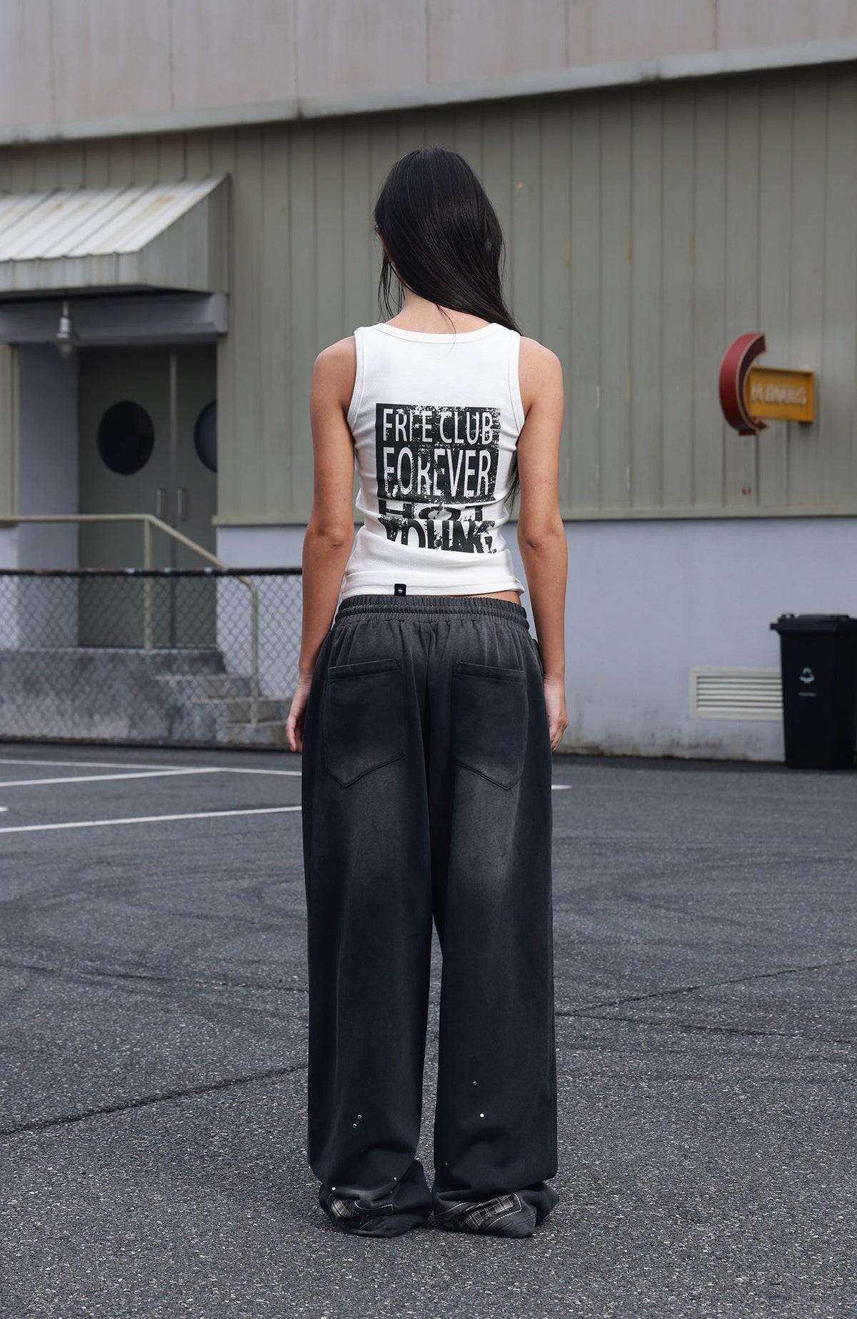 SAVAGEGROWTHWORLD Studded Plaid Panel Sweatpants