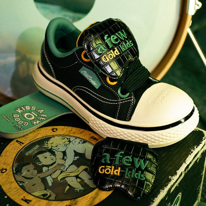 AFGK x OO Black Canvas Sneakers
