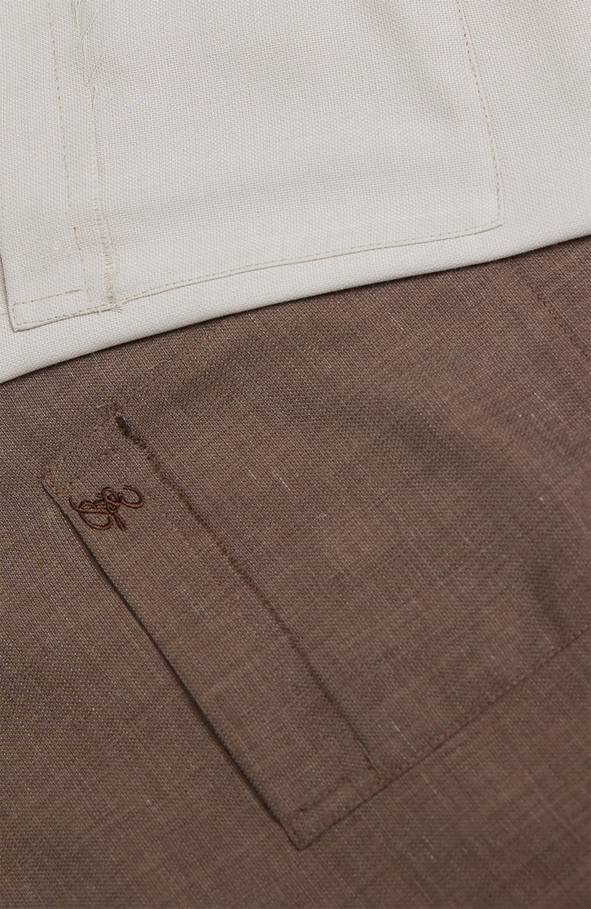 RELABEL Linen Blend Frayed Hem Shirt
