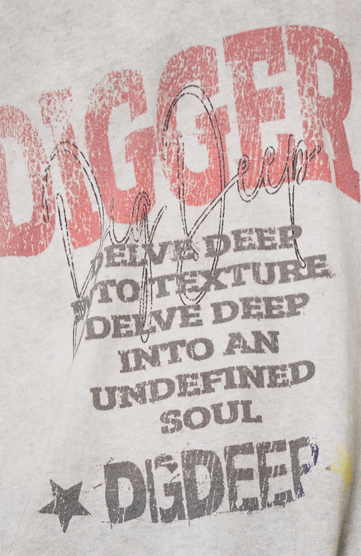 RELABEL Distressed Graphic Long-Sleeve Tee