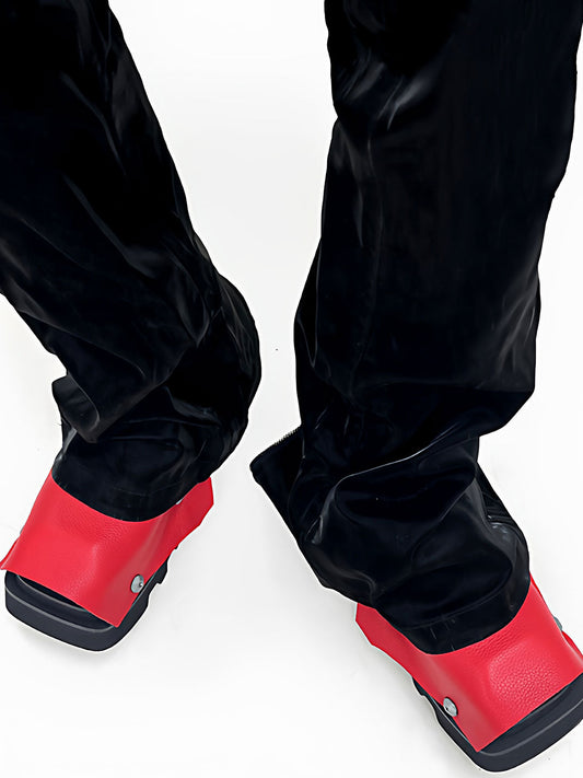 Black Trendy Square-Toe Derby Shoes