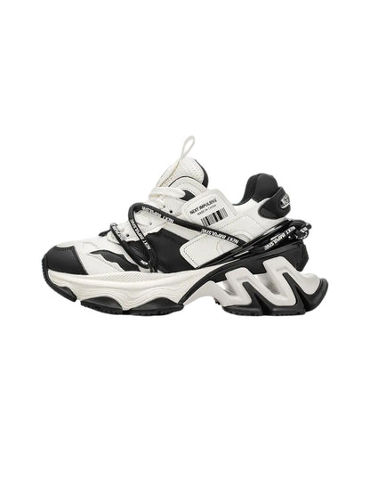 Black Impulse Layered Dad Sneakers