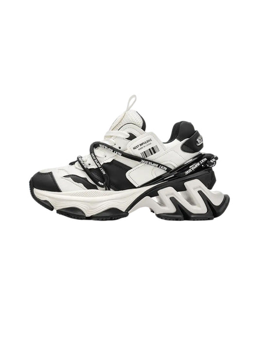 Black Impulse Layered Dad Sneakers