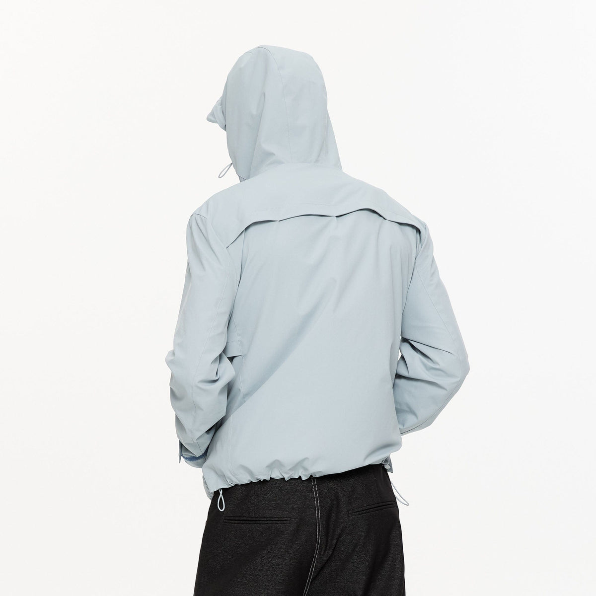 KREATE Asymmetric-Zip Teflon Hooded Jacket