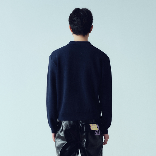 KADAKADA Tie-Jacquard Wool-Blend Sweater