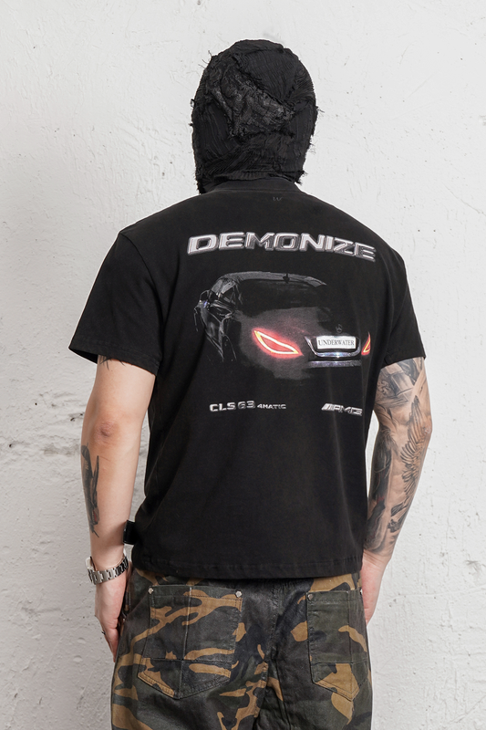 UNDERWATER Demon Eye Racing Graphic Washed T-Shirt