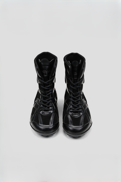 Paneled High Top Boxing Boots