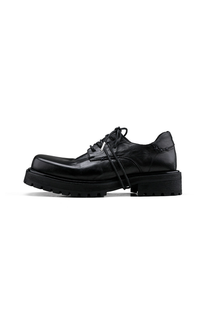 Washed Square Toe Derby Shoes