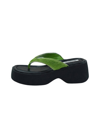 Mooreyu Color-Pop Platform Flip-Flops