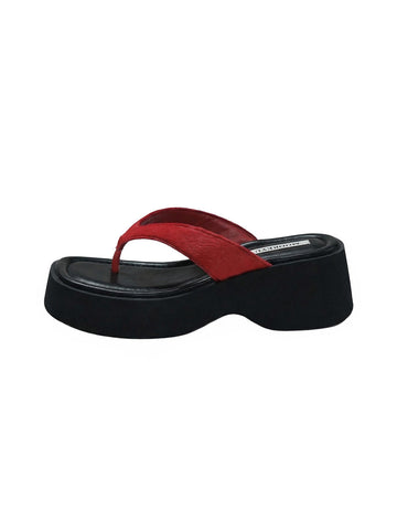 Mooreyu Color-Pop Platform Flip-Flops