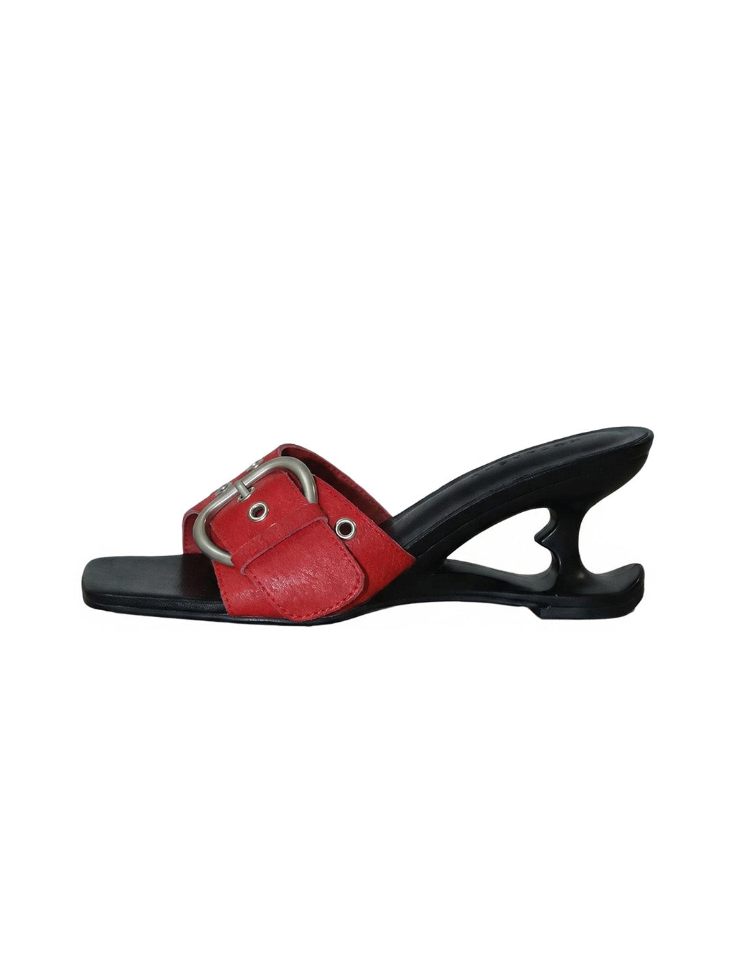 Red Strappy Heeled Sandals