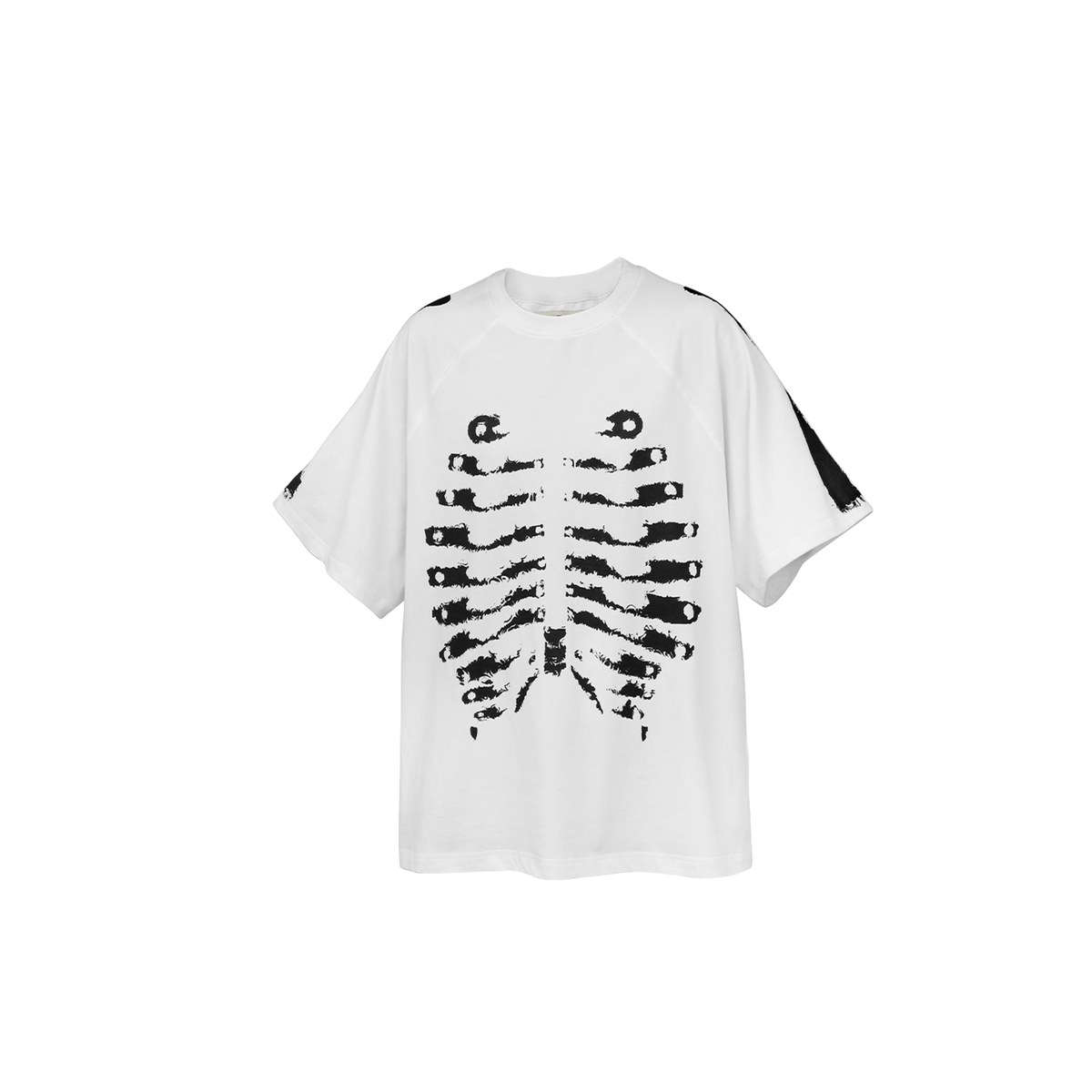 RELABEL Distressed Skeleton Graphic Oversized T-Shirt