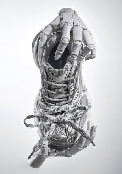 Silver Power Platform Sneakers