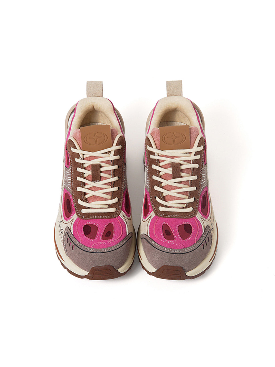 Color-Block Chunky Platform Running Sneakers