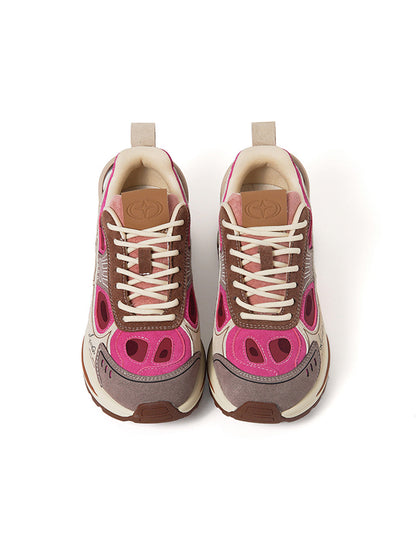 Color-Block Chunky Platform Running Sneakers