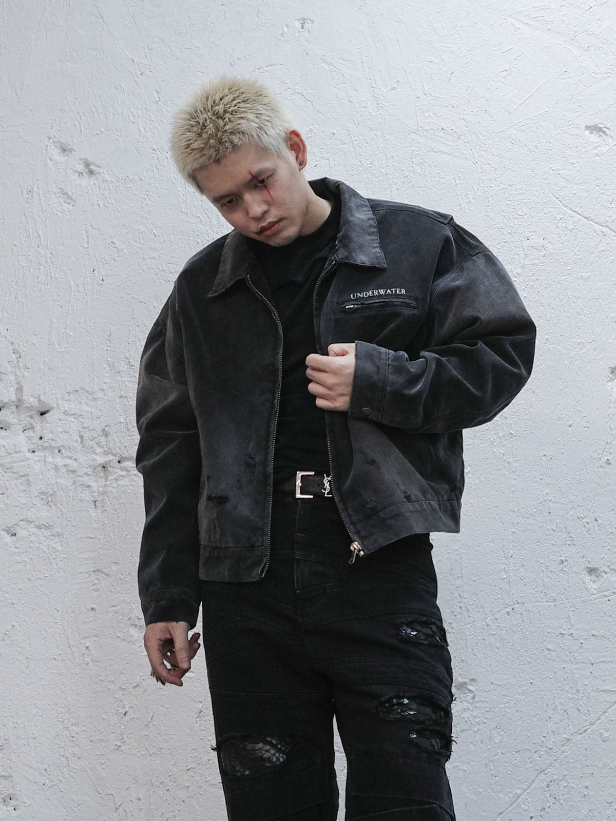 UNDERWATER Dying Art Distressed Jacket