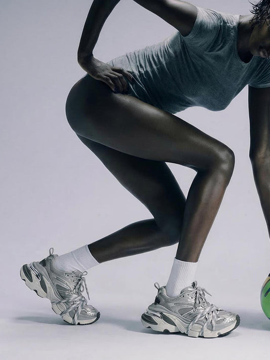 Silver Power Platform Sneakers