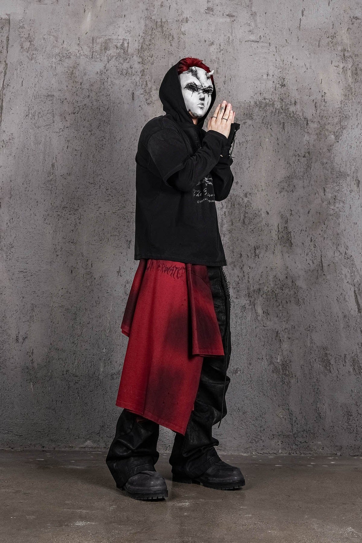 UNDERWATER The Prisoner Distressed Layered Hoodie