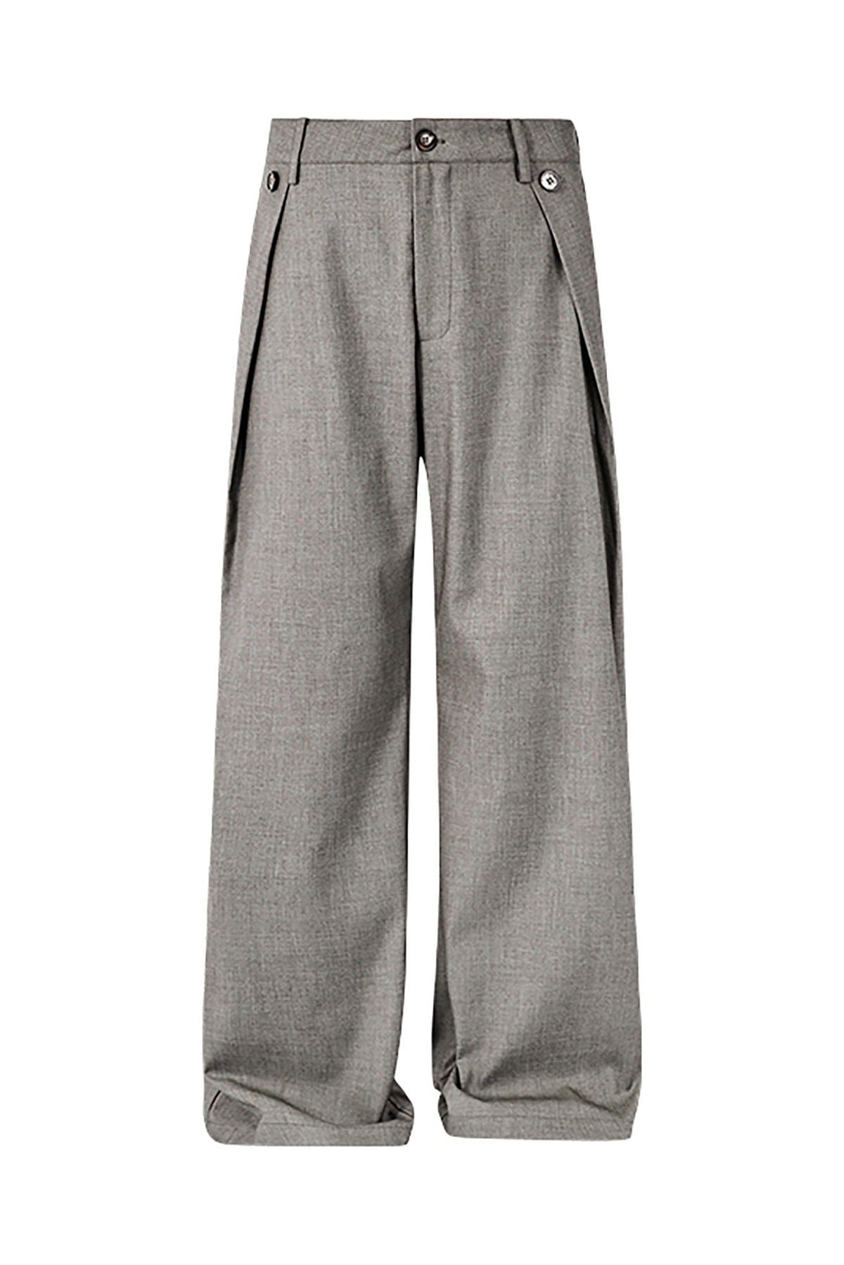 KREATE Inverted Pleats Wide-Leg Trousers