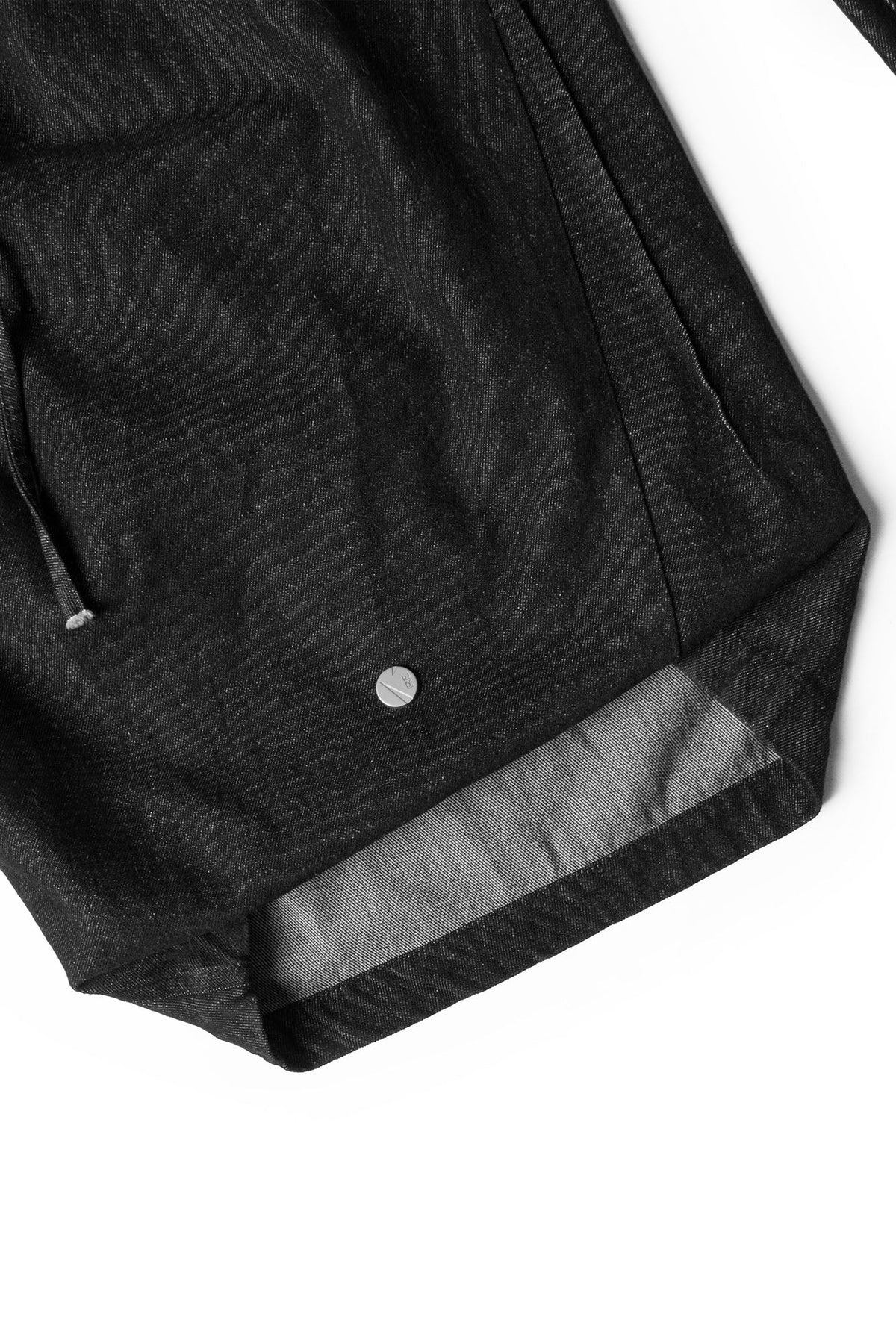 RELABEL Drawstring Pleated Oversized Raw Jeans