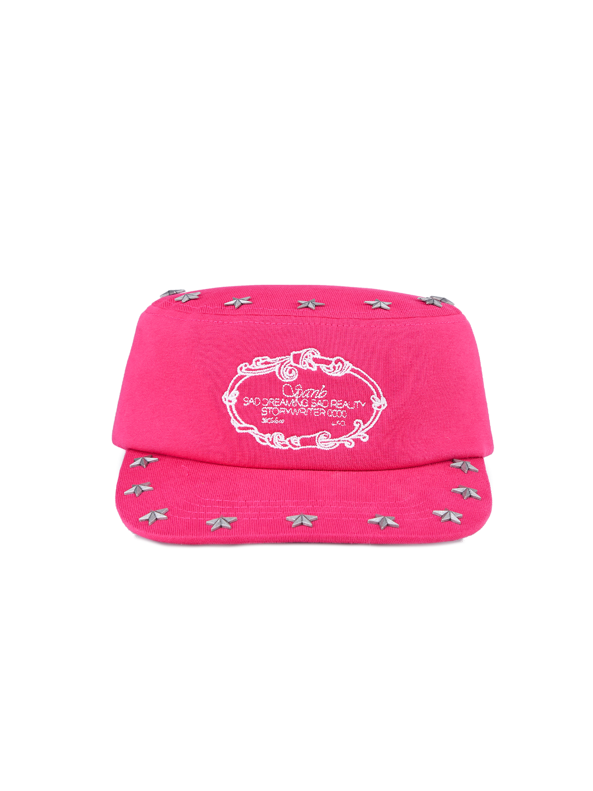 SANB Star-Studded Embroidered Pillbox Cap