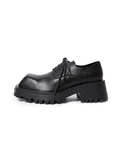 Black Classic Leather Derby Shoes