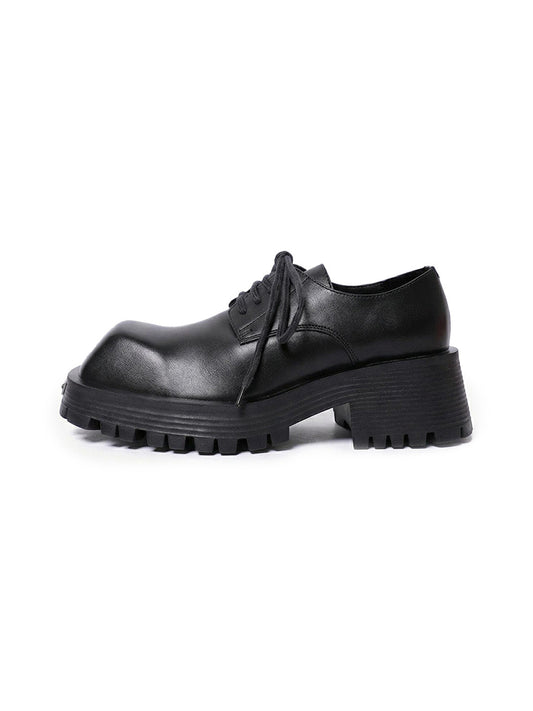 Black Classic Leather Derby Shoes