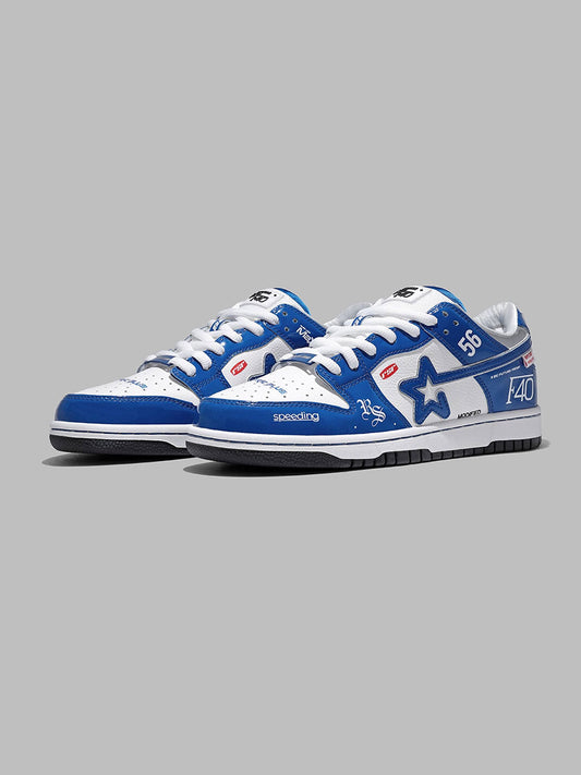 Electric Blue Retro Platform Sneakers