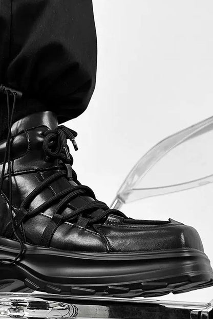 Leather Chunky Martin Boots - EU Only
