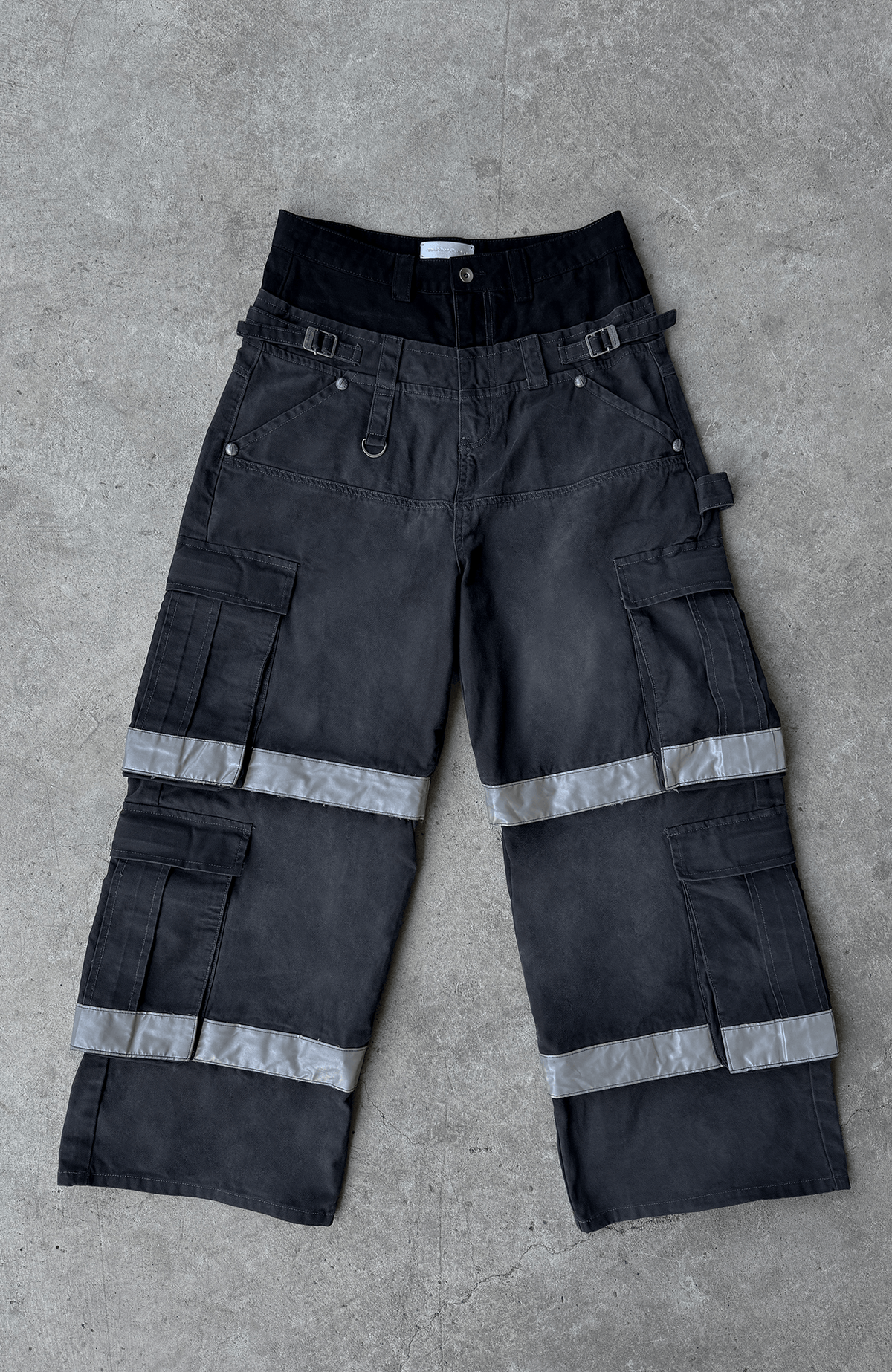 TECNINEGROUP Detachable Reflective Firefighter Cargo Pants Gray