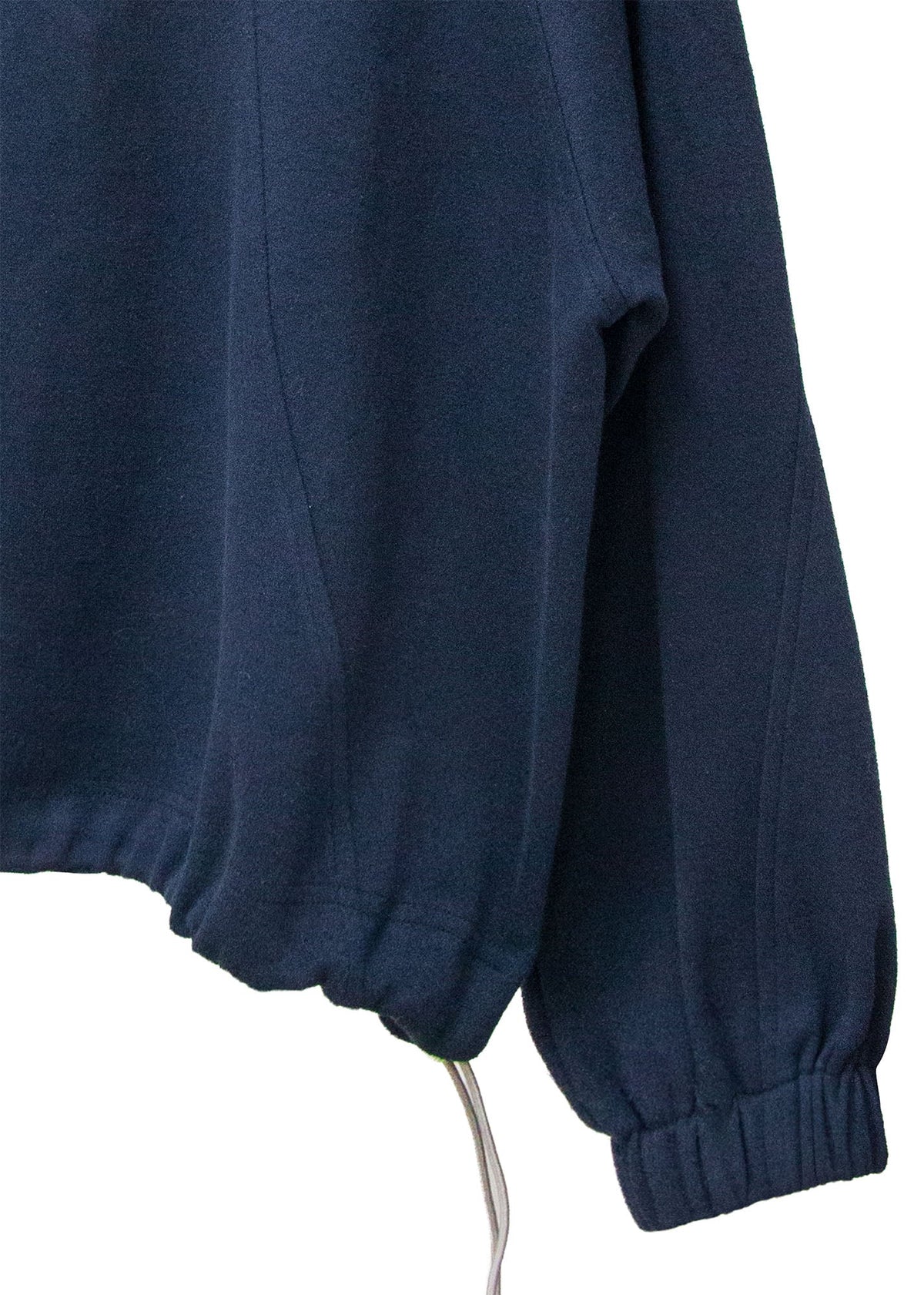 RELABEL Raglan Drawstring-Hem Polo Sweatshirt