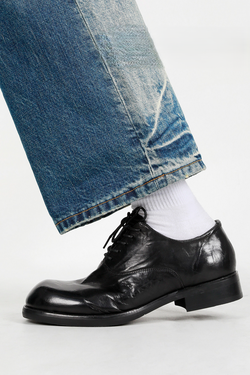 Washed Horsehide Derby Shoes