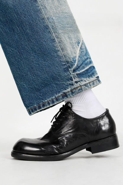 Washed Horsehide Derby Shoes